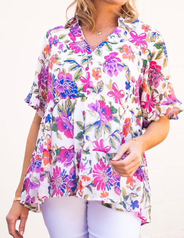 Willow Tree - Floral Print Top