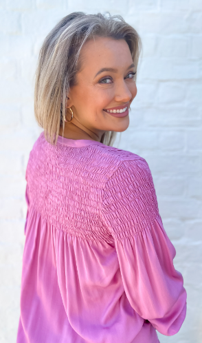 Fria - VISCOSE SHIRRING DETAIL BLOUSE