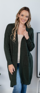 Willow Tree - OPEN FRONT LONG KNIT CARDIGAN