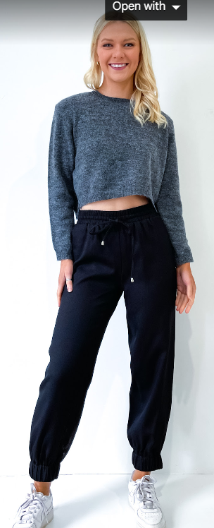 Fria - TEXTURED CANVAS JOGGER PANTS