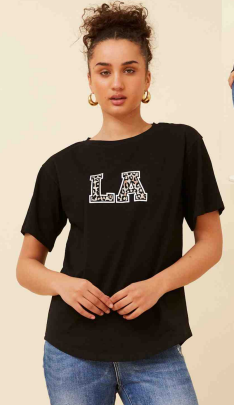 Caroline Morgan - 'LA' GRAPHIC PRINT T-SHIRT