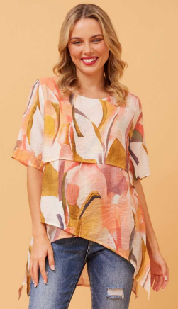 Caroline Morgan - DOUBLE LAYER SHORT SLEEVE TOP