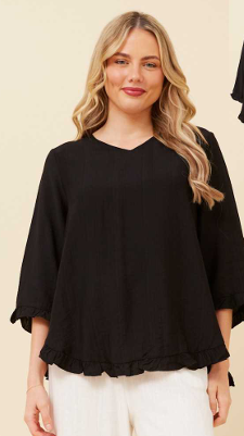 Caroline Morgan - 3/4 LENGTH SLEEVE TOP