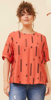 Caroline Morgan - Abstract Printed Top