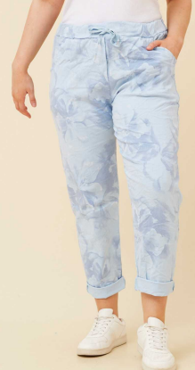 Bottega Moda - LIGHT DENIM CROP JOGGER PANTS