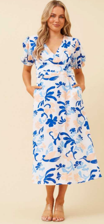 Caroline Morgan - SHORT PUFF SLEEVE DRESS