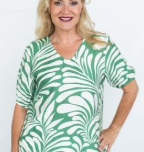 Willow Tree - TROPICAL PRINT V-NECK TOP