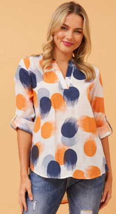 Caroline Morgan - POLKA DOT PRINT BLOUSE