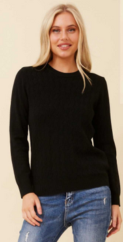 Caroline Morgan - LONG SLEEVE MINI DIAMOND PATTERN KNIT JUMPER