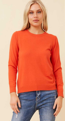 Caroline Morgan - ROUND NECK LONG SLEEVE PULLOVER