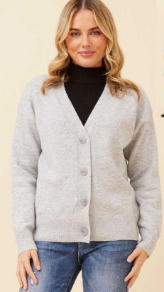 Caroline Morgan - LONG SLEEVE V-NECK CARDIGAN