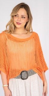 Willow Tree - OPEN WEAVE KNIT COTTON JUMPER