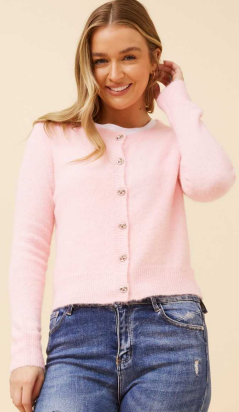 Caroline Morgan - LONG SLEEVE WAIST LENGTH CARDIGAN