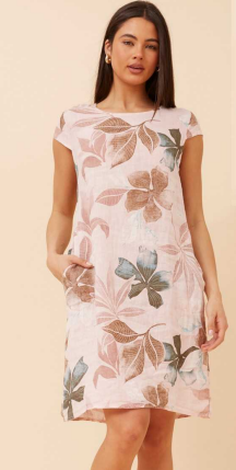 Bottega Moda - LINEN CAP SLEEVE DRESS