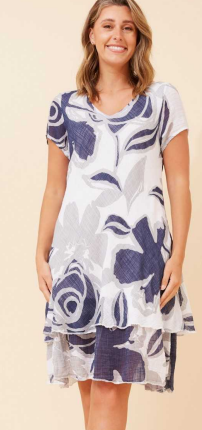 Bottega Moda - V NECK SHORT SLEEVE DRESS