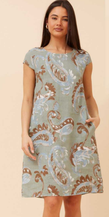 Bottega Moda - LINEN KNEE LENGTH DRESS