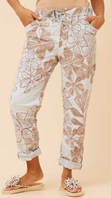 Bottega Moda -  LEAF PRINT JOGGER PANT