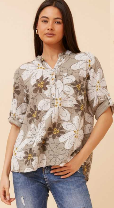 Bottega Moda - ROLL-UP BUTTON SLEEVE SHIRT