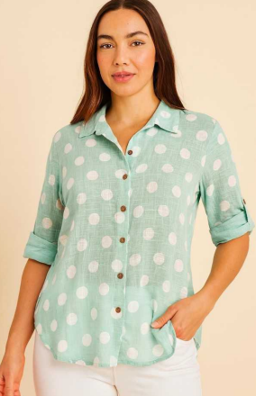 Bottega Moda - POLKA DOT PRINTED SHIRT