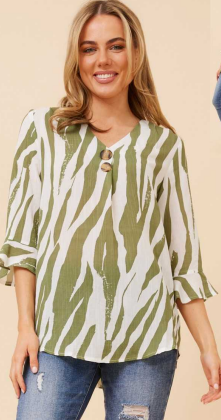 Caroline Morgan - 3/4 FRILL SLEEVE WITH TWO BUTTONS TO FRONT