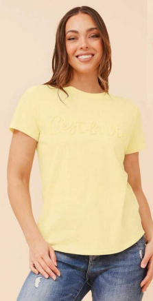 Caroline Morgan - "CEST LA VIE" COTTON T-SHIRT