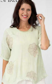 Jolie Saule - EMBOSSED FLOWER 2 LAYER TOP
