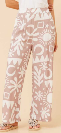 Caroline Morgan - LONG WIDE LEG PRINTED PANTS