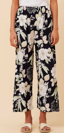 Caroline Morgan - FLORAL WIDE LEG PANTS