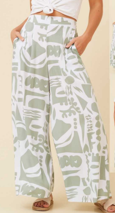 Caroline Morgan - WIDE LEG SUMMER PANTS