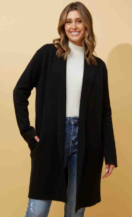 Caroline Morgan LONG LINE KNIT CARDIGAN