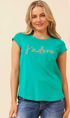 Caroline Morgan - J'adore Graphic T-Shirt