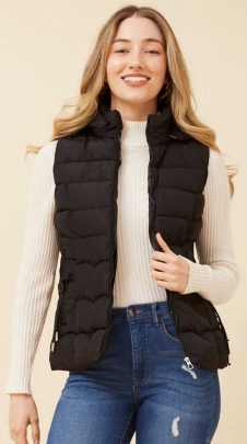 Caroline Morgan - ZIP OFF HOODED PUFFER VEST