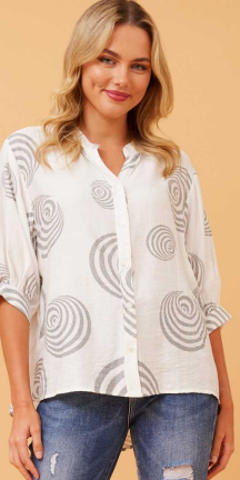 Caroline Morgan - 3/4 SLEEVES PRINTED SHIRT