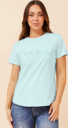 Caroline Morgan - "CEST LA VIE" COTTON T-SHIRT