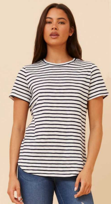 Caroline Morgan - STRIPED COTTON T-SHIRTS
