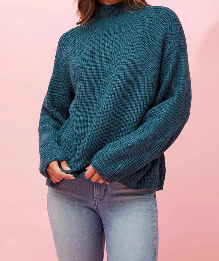 Caroline Morgan - High Neck Ribbed Knit