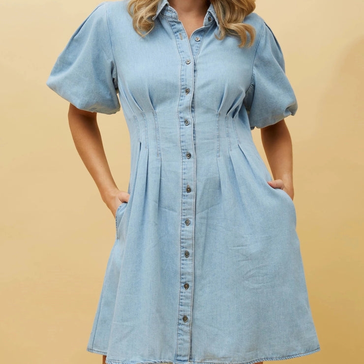 Caroline Morgan - Denim Shirt Dress