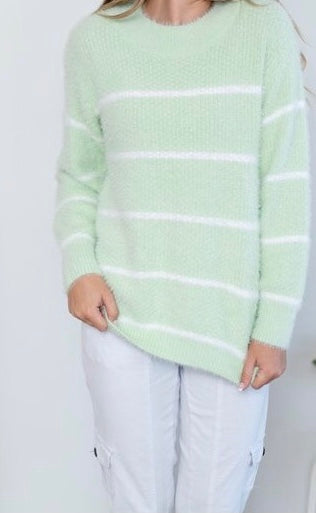 Willow Tree - Stripe Fluffy Knit